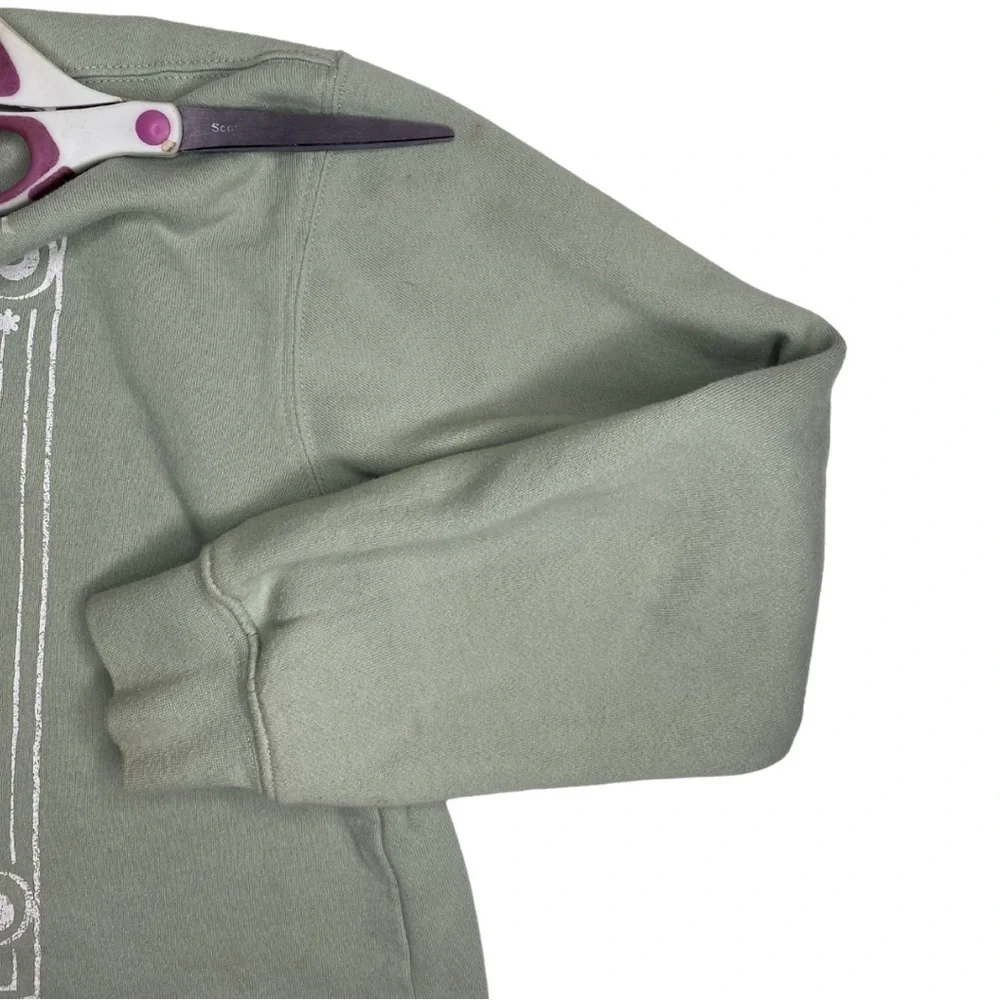 Baby Yoda Grogu Cropped Sweatshirt Sage Green Sz Sm